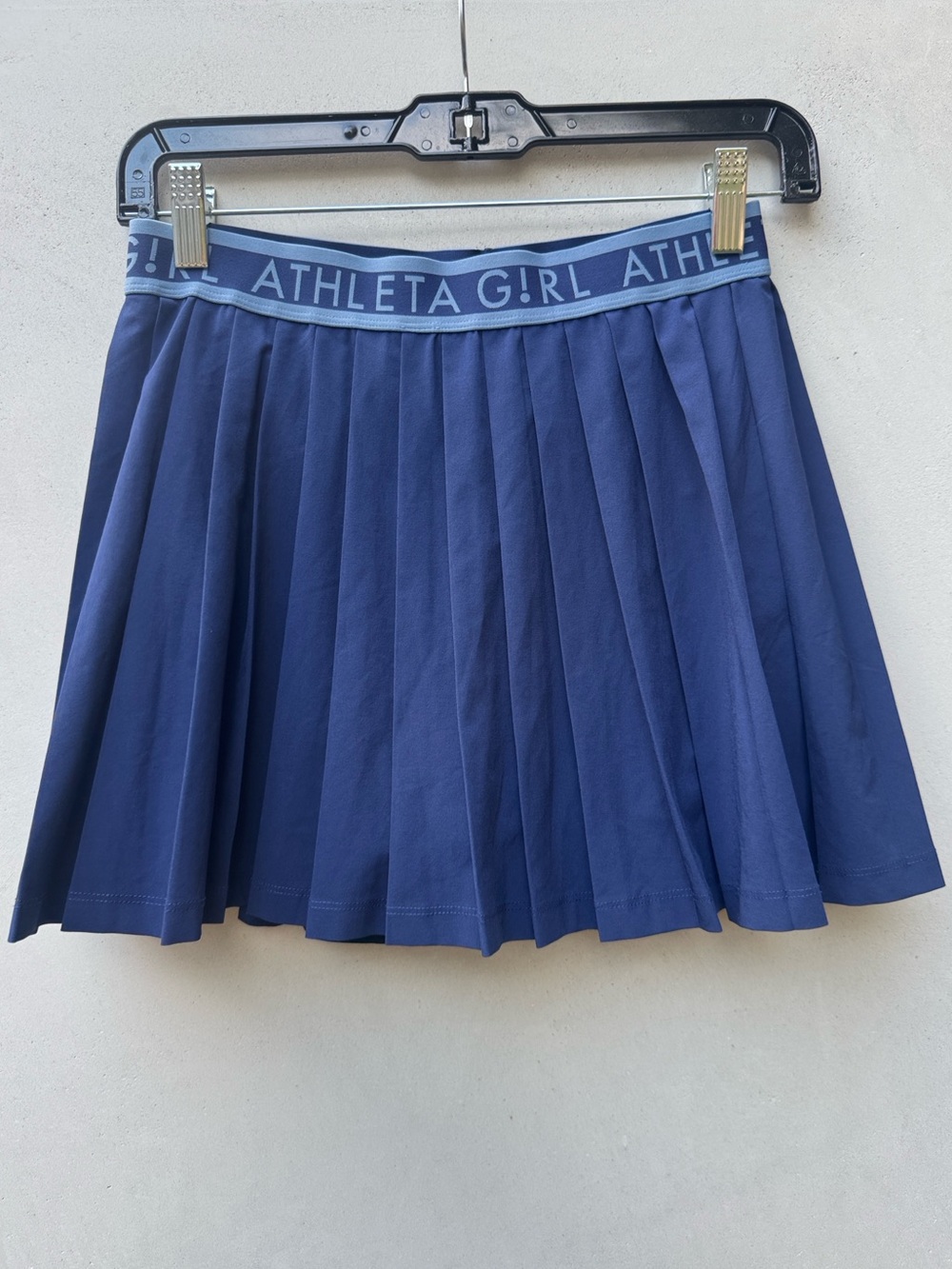 Athleta Girl Pleat Perfect Skort XL 14 Blue Navy Pleated Tennis Active